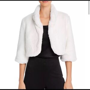 White Cropped Coat: Laundry by Shelli Segal